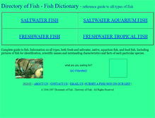 Tablet Screenshot of dictionaryoffish.com